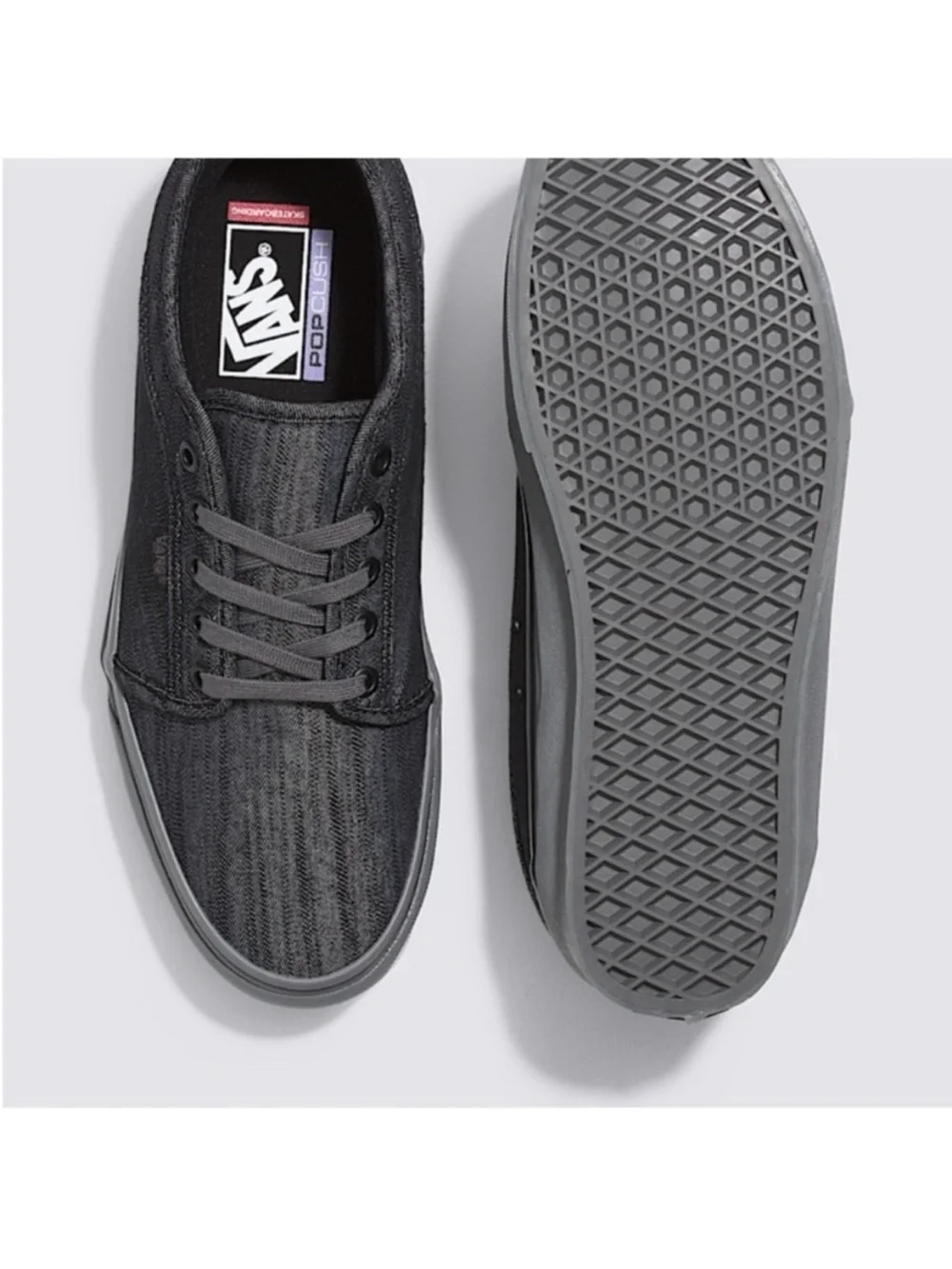 Vans Skate Chukka Low Shoe Black/ Grey Women 9.0 US Mens 7.5 US